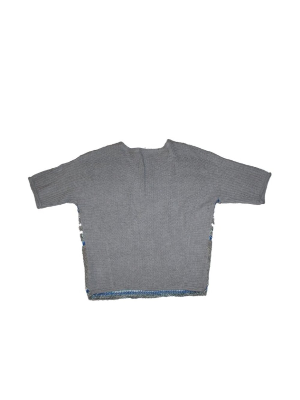 Women Free People Gray Dolman Rolled Sleeve Sequin V Neck Winter Sweater Size XS - Picture 2 of 2